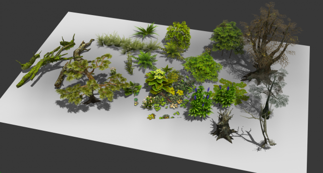 A group plants 3D Model
