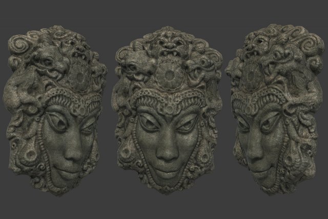 Mayan Tribal Mask 3D Model