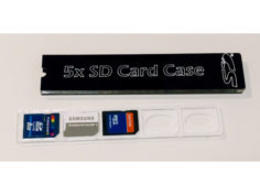 Laser Cut 5 SD Cards Storage Case 3D Print Model