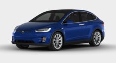 Tesla Model X 2017 detailed interior 3D Model
