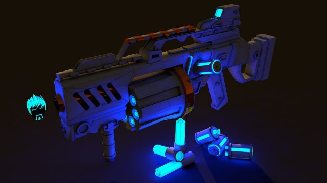 Sici-fi weapon 3D Model