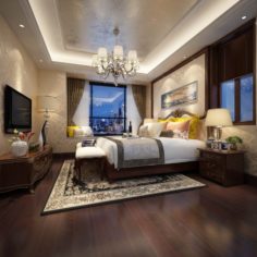 Bedroom – Modern Style -9447 3D Model