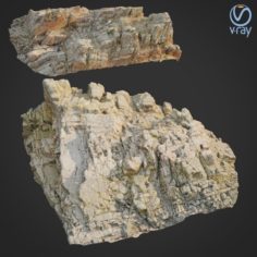 3d scanned rock cliff Q 3D Model