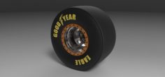 Rear wheel from Top fuel dragster 3D Model