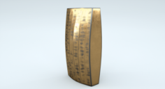 Carver Brass Narrow Vase 3D Model