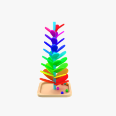Montessori Mainbow Wooden Soundtree Toy 3D Model