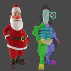 RIGGED Santa Claus Character 3D Model