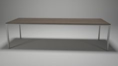 TABLE FOR DINING ROOM – STEEL-WOOD MATERALS 3D Model