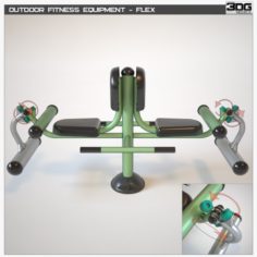Outdoor Fitness Equipment 01 3D Model