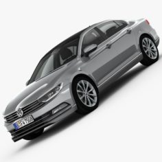 Volkswagen Passat 2015 detailed interior 3D Model