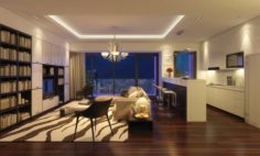 Livingroom Apartment 02 3D Model