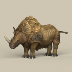 Game Ready Ice Age Rhinoceros 3D Model