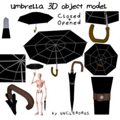 Umbrella 3D object model 3D Model