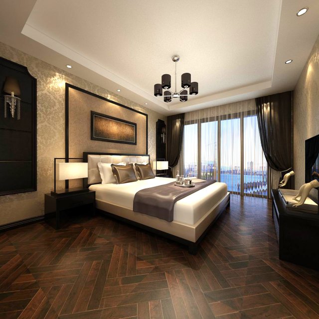 Beautifully stylish and luxurious bedrooms 126 3D Model