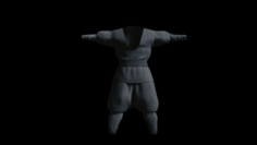 Low Poly Ninja Clothes 3D Model