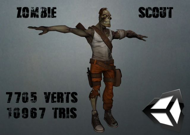 Scout Zombie 3D Model