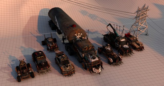 Battle Car Package 3D Model
