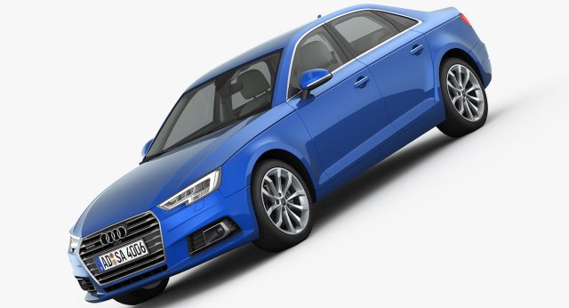 Audi A4 2016 detailed interior 3D Model