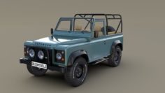 1985 Land Rover Defender 90 with interior ver 3 3D Model