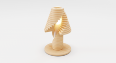 Creative Wooden Table Lamp 3D Model