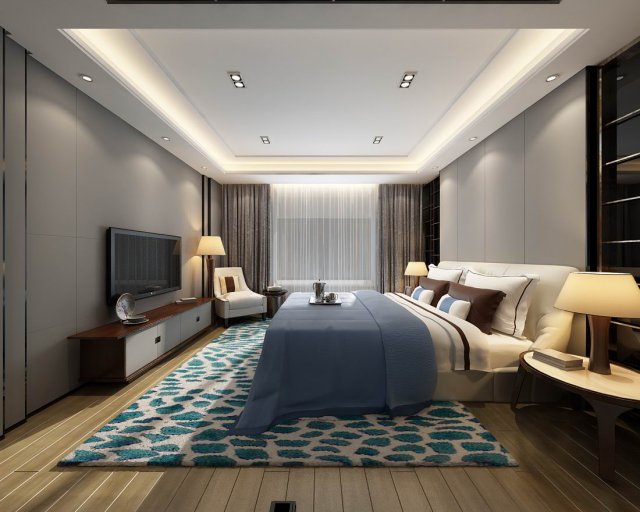 Bedroom hotel suites designed 02 3D Model