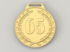 65 years anniversary medal 3D Model