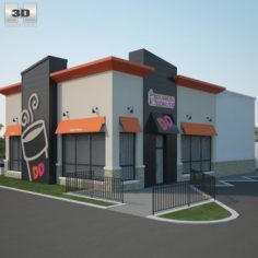 Dunkin Donuts Restaurant 02 3D Model
