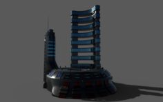Sci- fi Hotel 3D Model