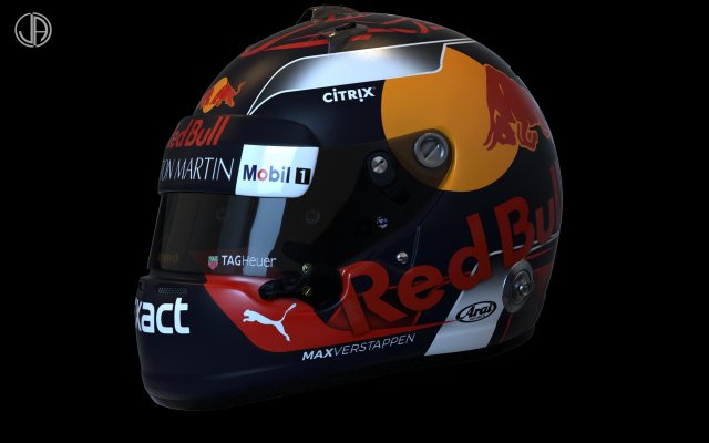 VERSTAPPEN Arai racing helmet 2018 3D Model