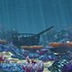 Ocean floor coral reefs cartoon -Underwater- 3D Model
