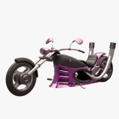 Chopper 01 Purple-Carbon 3D Model