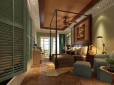 Bedroom – Southeast Asian style -9401 3D Model