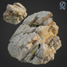3d scanned rock cliff M 3D Model