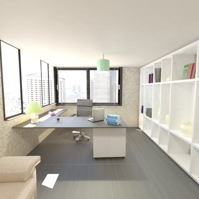 Modern office interior 3D Model