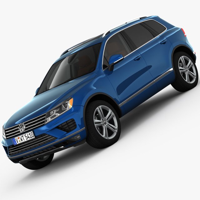 Volkswagen Touareg 2015 detailed interior 3D Model