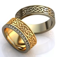 Wedding rings-SET 21 3D Model