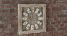 Wooden Domino Clock 3D Model