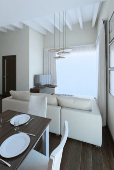 Outstanding living room with a long corridor 3D Model