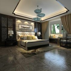 Bedroom – Chinese style -9421 3D Model