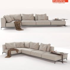 Flexform Sectional Sofa Ettore 3D Model