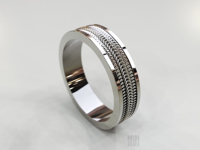 Ring with pattern 3D Model