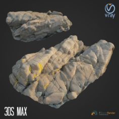 3d scanned rock cliff G 3D Model