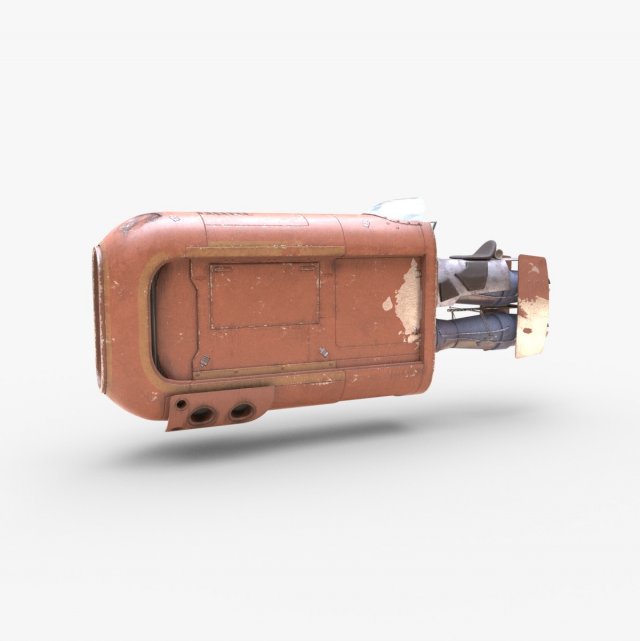 Star Wars Reys Speeder 3D Model