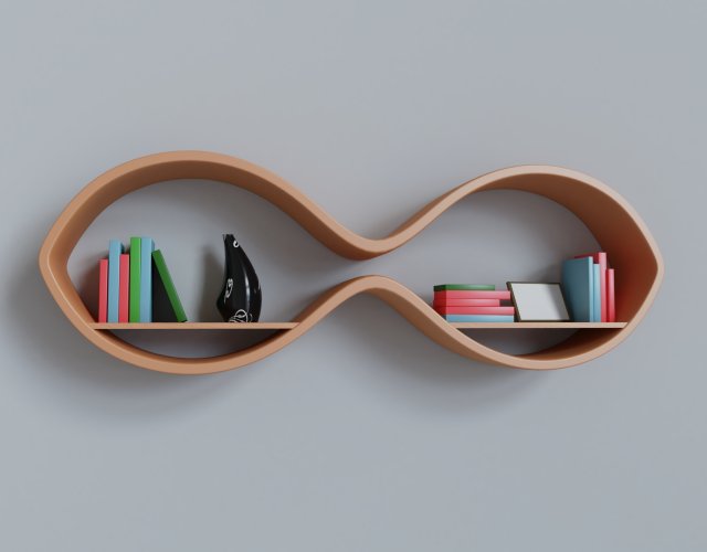 Shelf In the form of infinity 3D Model