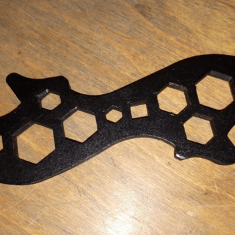 Adaptable Hex Bolt Wrench 3D Print Model