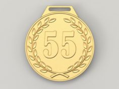 55 years anniversary medal 3D Model