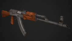 AK 47 Low Poly 3D Model