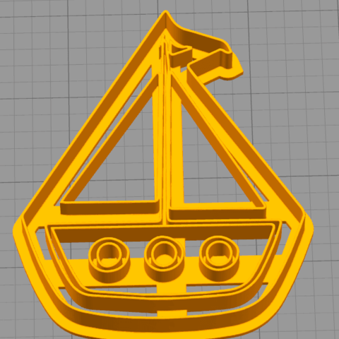 Cookie cutter Sailboat Ship Sailboat 3D Print Model