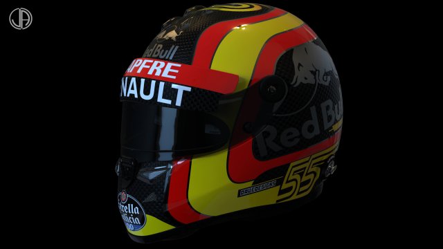 SAINZ Schuberth racing helmet 2018 3D Model