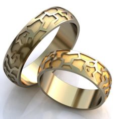 Wedding rings-SET 18 3D Model